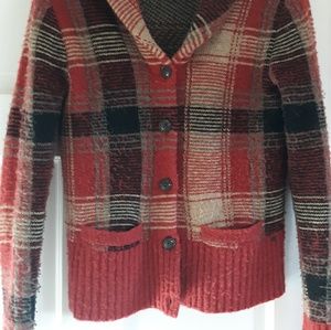 Ralph Lauren plaid cardigan sweater sz XS